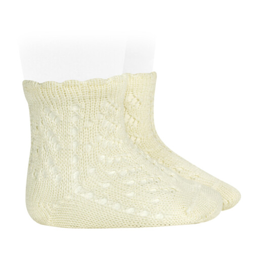 Openwork short socks - BEIGE