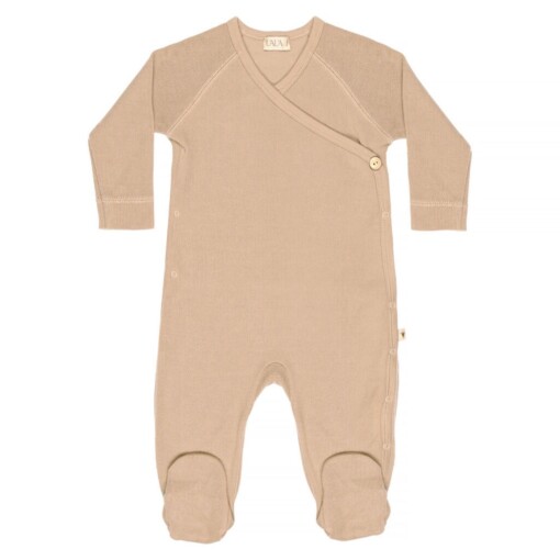 Kimono footie with button - BISCOTTI