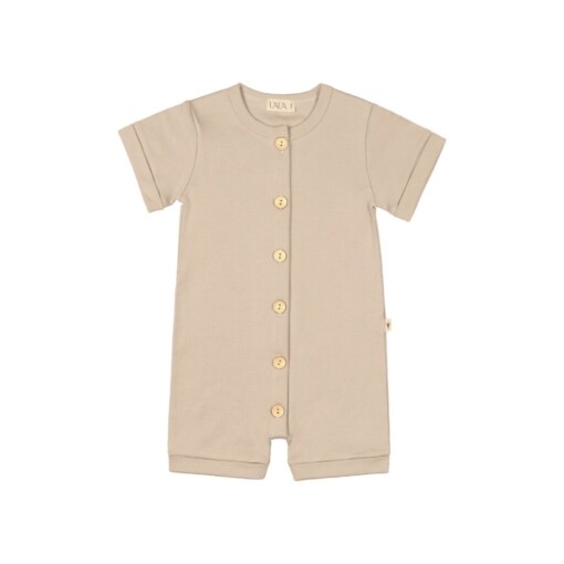 Romper with buttons - LATTE