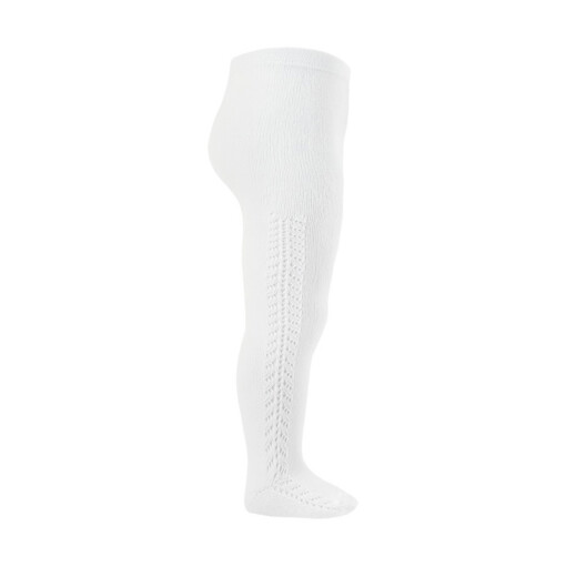 Condor side openwork tights - WHITE