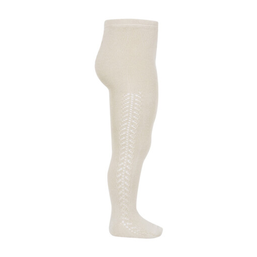 Condor side openwork tights - LINEN