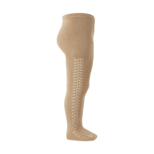 Condor side openwork tights - CAMEL