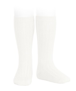 Condor rib knee socks - CREAM 202