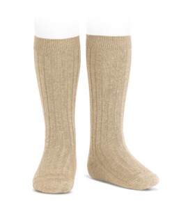 Condor rib knee socks - NOUGAT 316