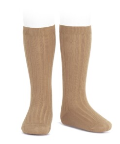 Condor rib Knee socks - CAMEL 326
