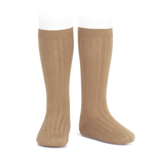 Condor rib Knee socks - CAMEL 326
