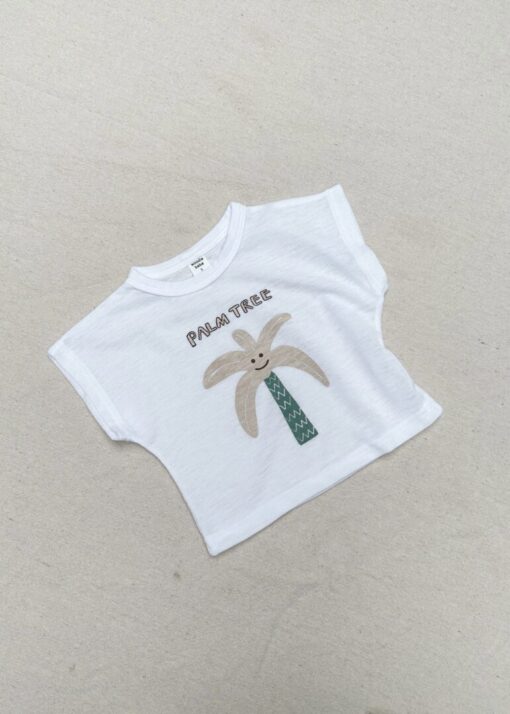 Palm tree tee wit