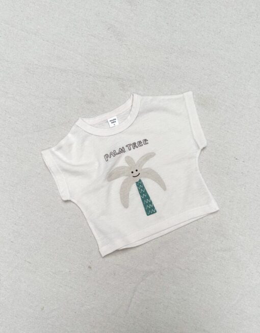 Palm tree tee beige