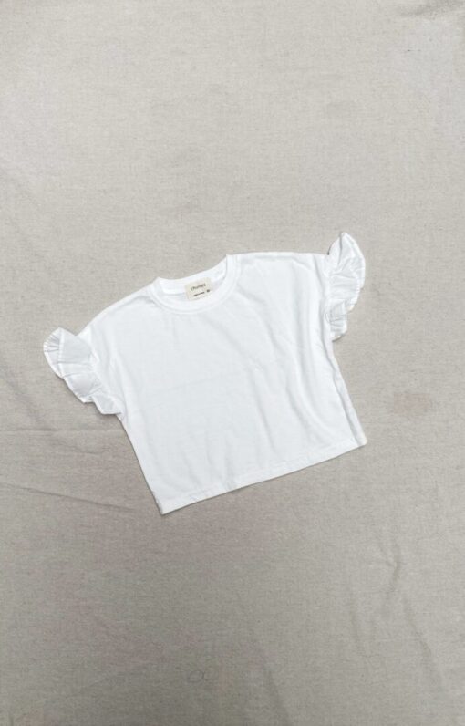 Madeleine frill tee wit