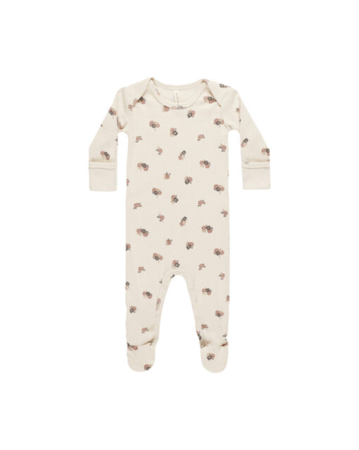 Ribbed Footie | Wild flowers | Quincy Mae