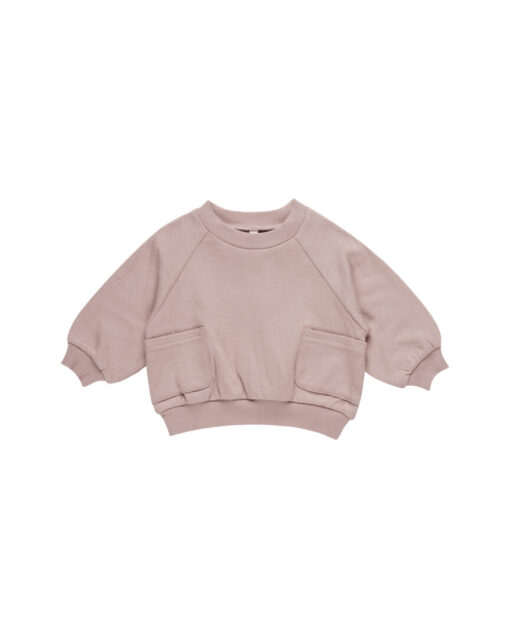 Pocket sweatshirt | Mauve | Quincy Mae