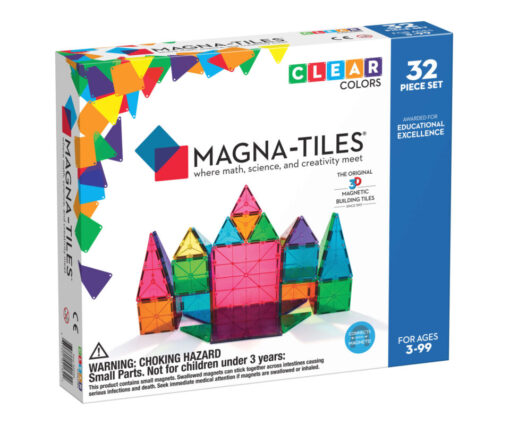 MAGNA-TILES Clear colors 32 piece set