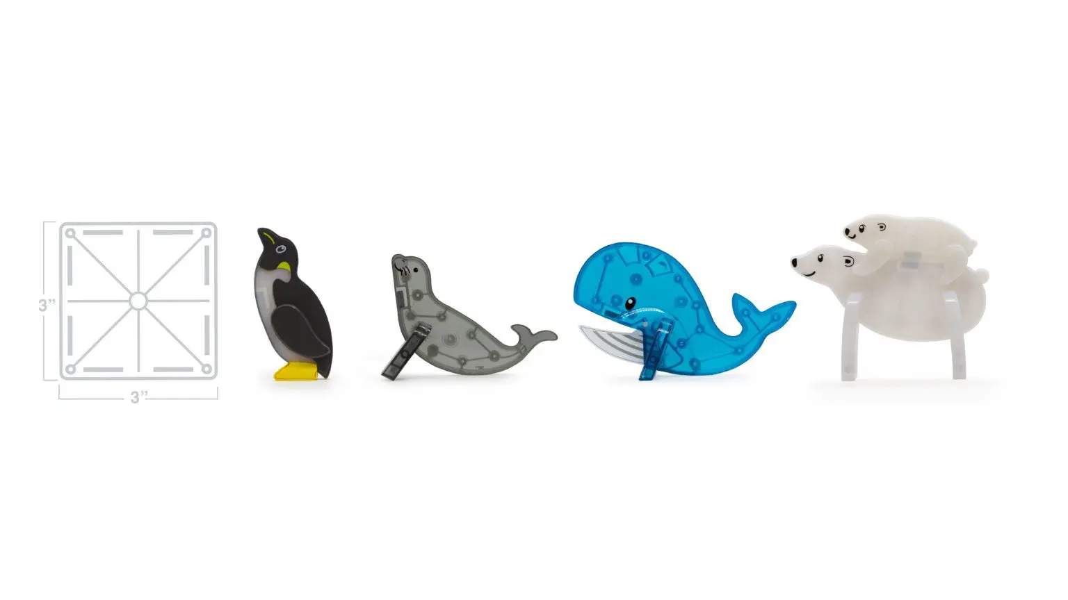 MAGNA-TILES Arctic animals 25 piece set - Afbeelding 5