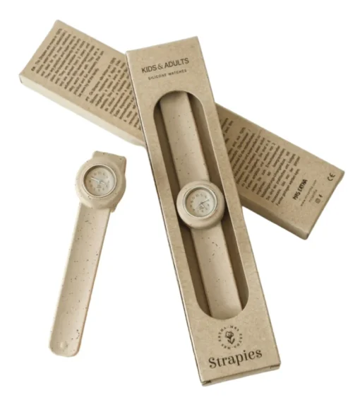 Mrs Ertha strapies horloge kids & adults - speckled nude