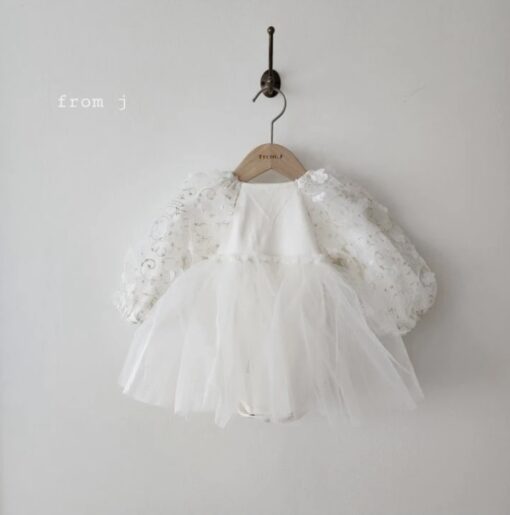 Daisy Flower bodysuit - WHITE