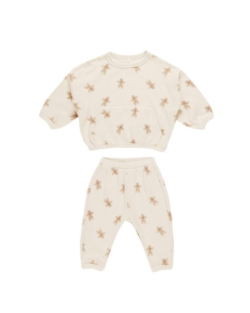 Waffle slouch set | Gingerbread | Quincy Mae