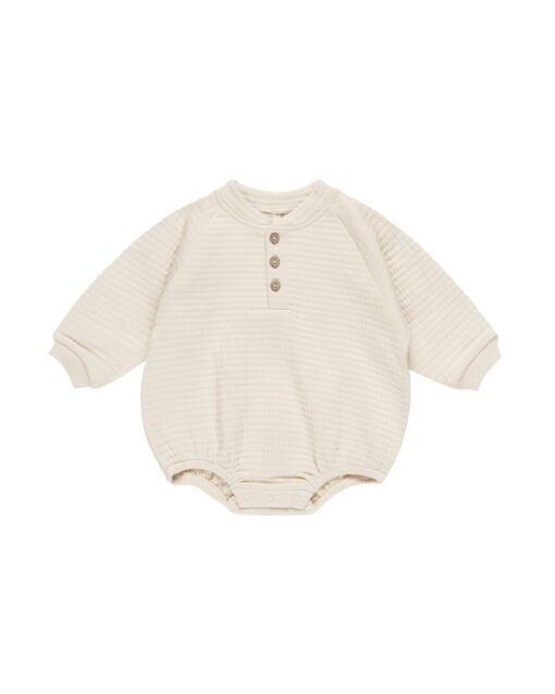 Henly bubble romper | natural | Quincy Mae