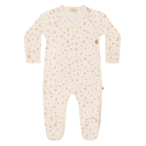 Kimono footie with button - FLORENZA