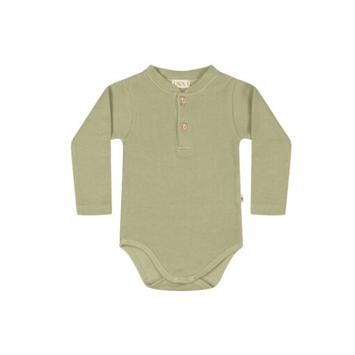 Onesie with button long sleeve - OLIVA