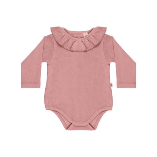 Ruffled onesie long sleeves - ROSAS