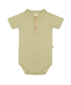 Onesie with buttons short sleeve - VERDE