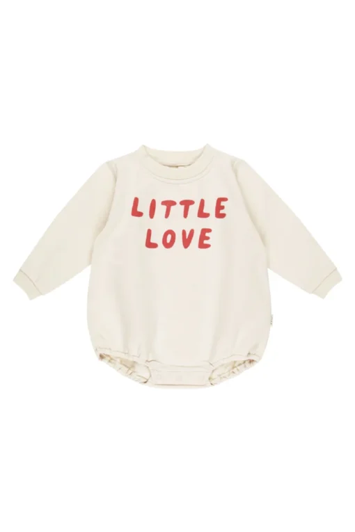 Crewneck Bubble Romper | Little Love | Quincy Mae