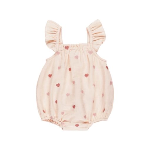 Bonnie romper | Heart Embroidery | Quincy Mae