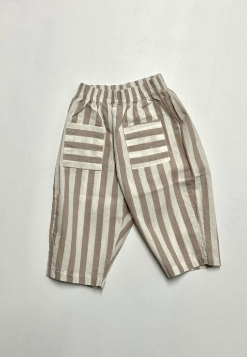 Stripe pants beige