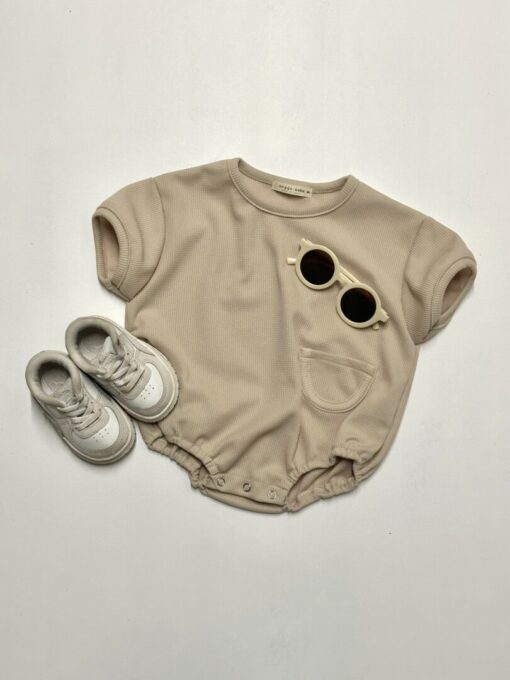 Waffle bodysuit - BEIGE