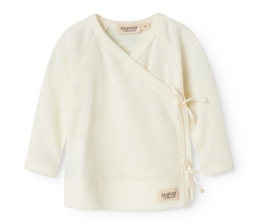 MarMar Copenhagen | Tut wrap Wool Rib Top | Natural