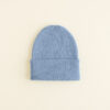 Hvid Beanie Fonzie newborn | Light Blue