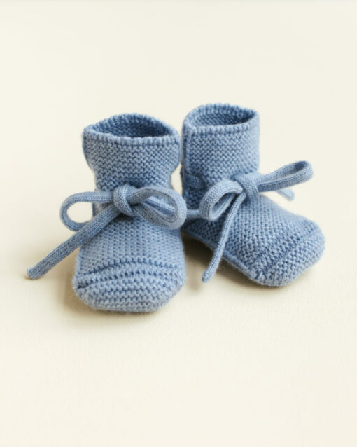 Hvid Baby slofjes | Light Blue