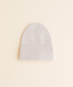 Hvid Beanie Fonzie newborn | Cream