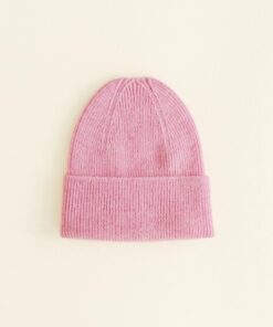 Hvid Beanie Fonzie newborn | Cotton Candy