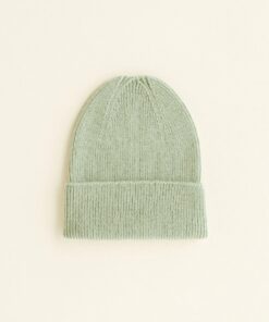 Hvid Beanie Fonzie newborn | Mint