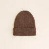 Hvid Beanie Fonzie newborn | Mocha