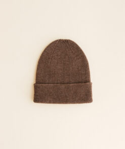 Hvid Beanie Fonzie newborn | Mocha