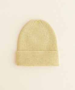 Hvid Beanie Fonzie newborn | Light Yellow