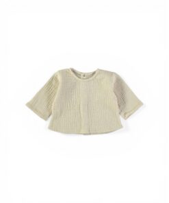 Pequeño Tocon | Mousseline longsleeve top | Beige