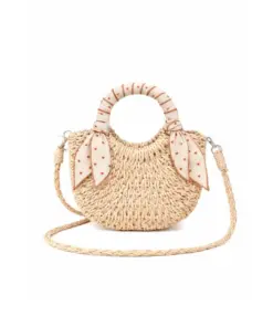 Mrs Ertha Mini straw bag - Tiny Heart