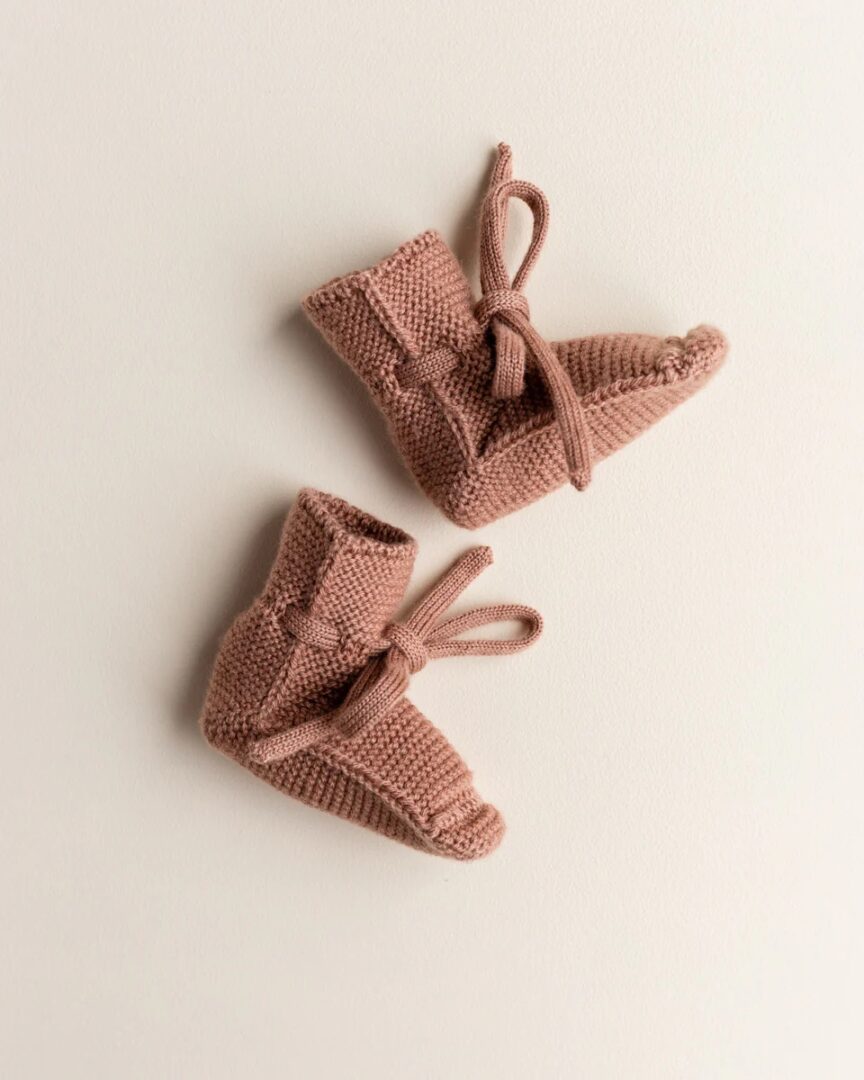 Hvid Baby slofjes | Terracotta - Afbeelding 2